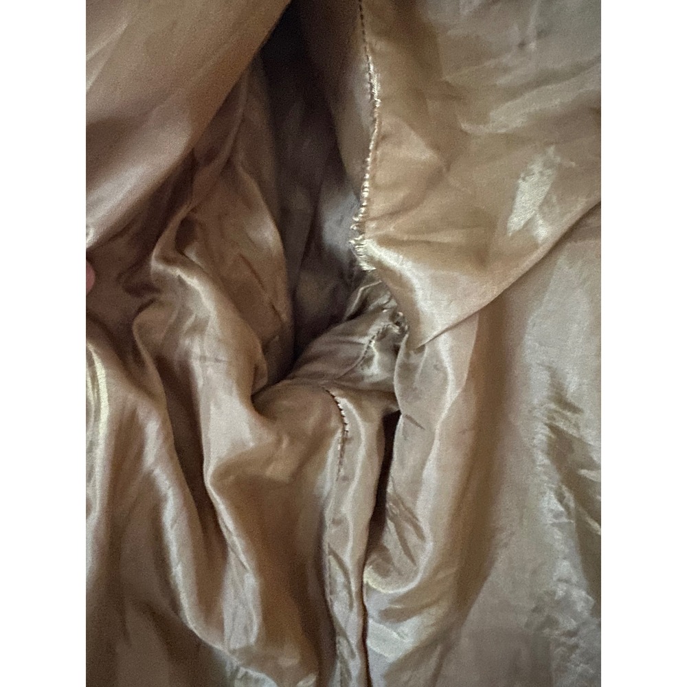Joujou Brown Suede Leather Bomber Jacket Ribbed Collar Cropped Y2K small/medium - Picture 12 of 16